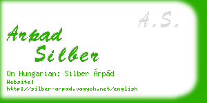 arpad silber business card